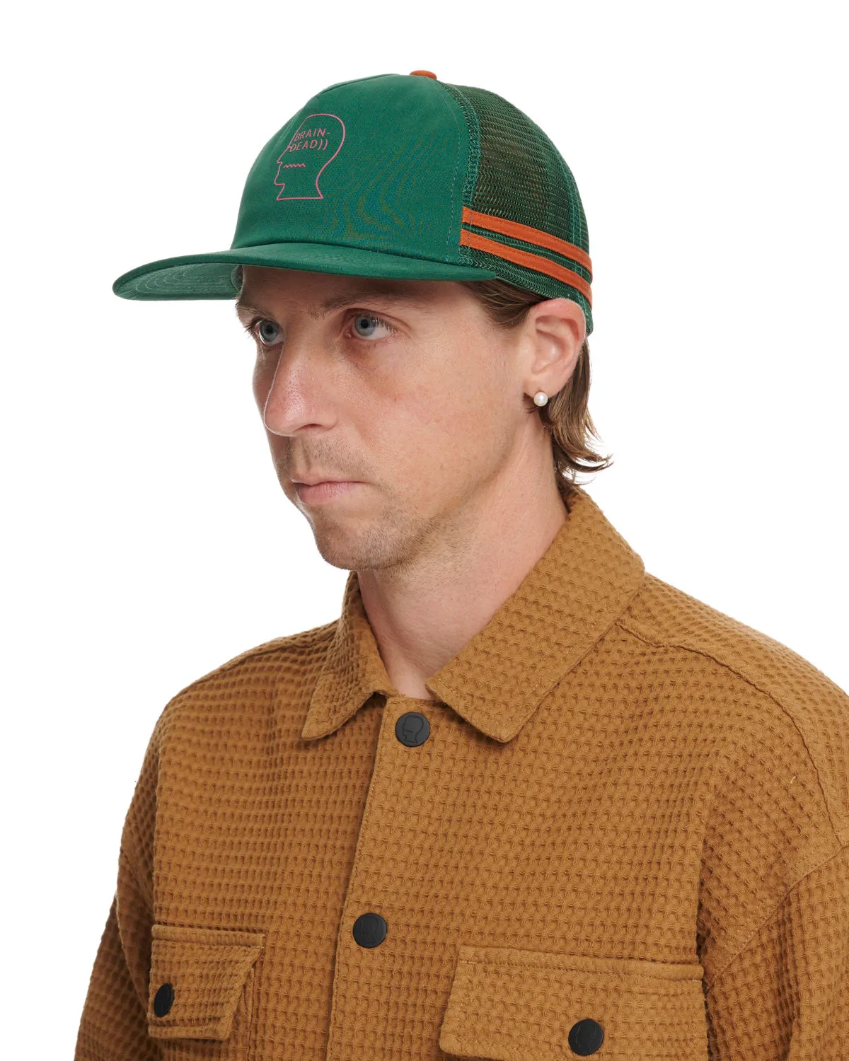 Logohead 5 Panel Trucker Cap - Mallard