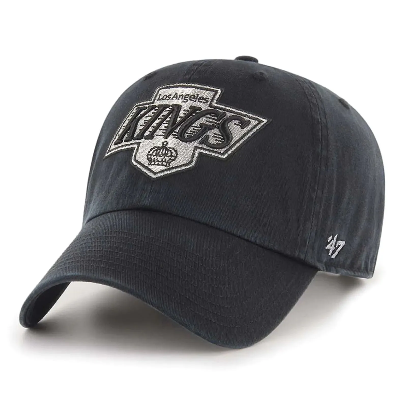 Los Angeles Kings 47 CLEAN UP Black Strapback Cap by 47 Brand