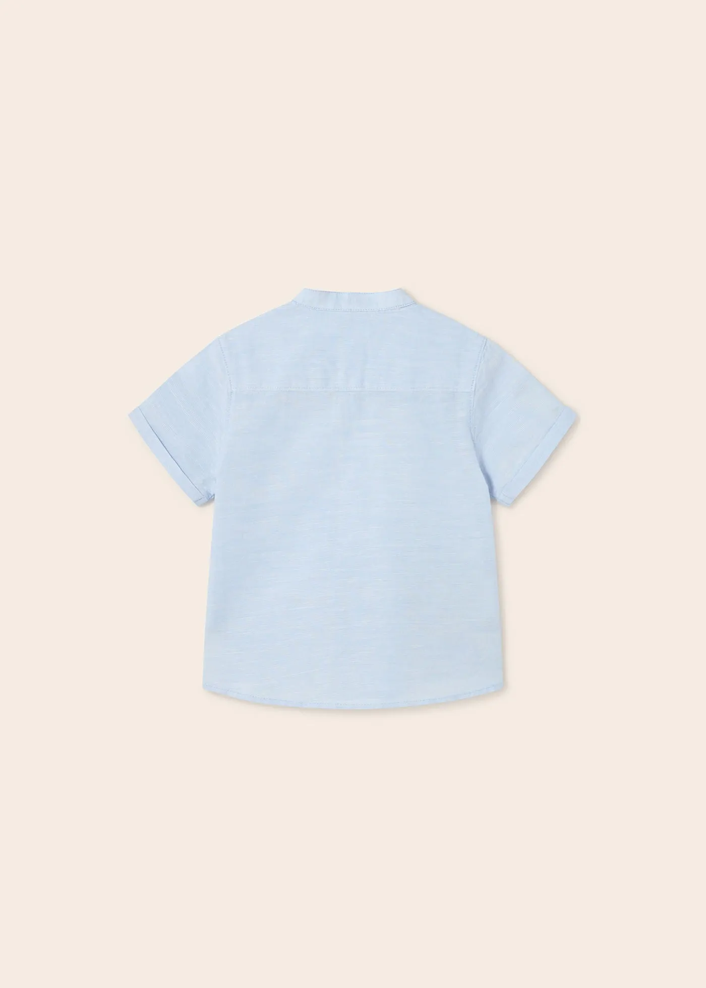 Mayoral Toddler Boy Mao Collar Linen Ceremony Shirt