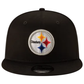 New Era Steelers Snapback Hat- BLACK