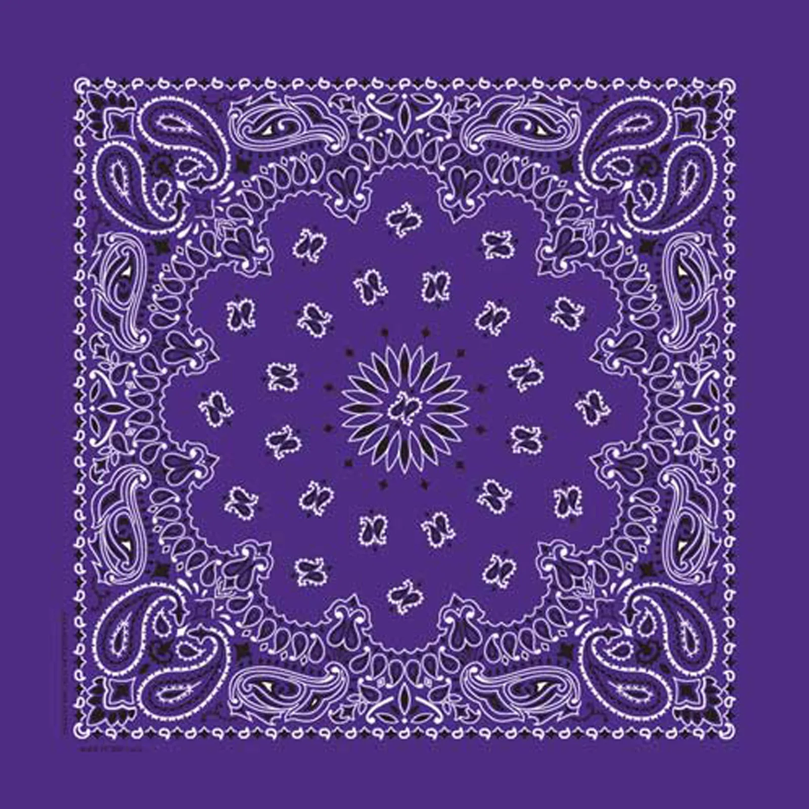 Paisley Western Cotton Bandana in Purple