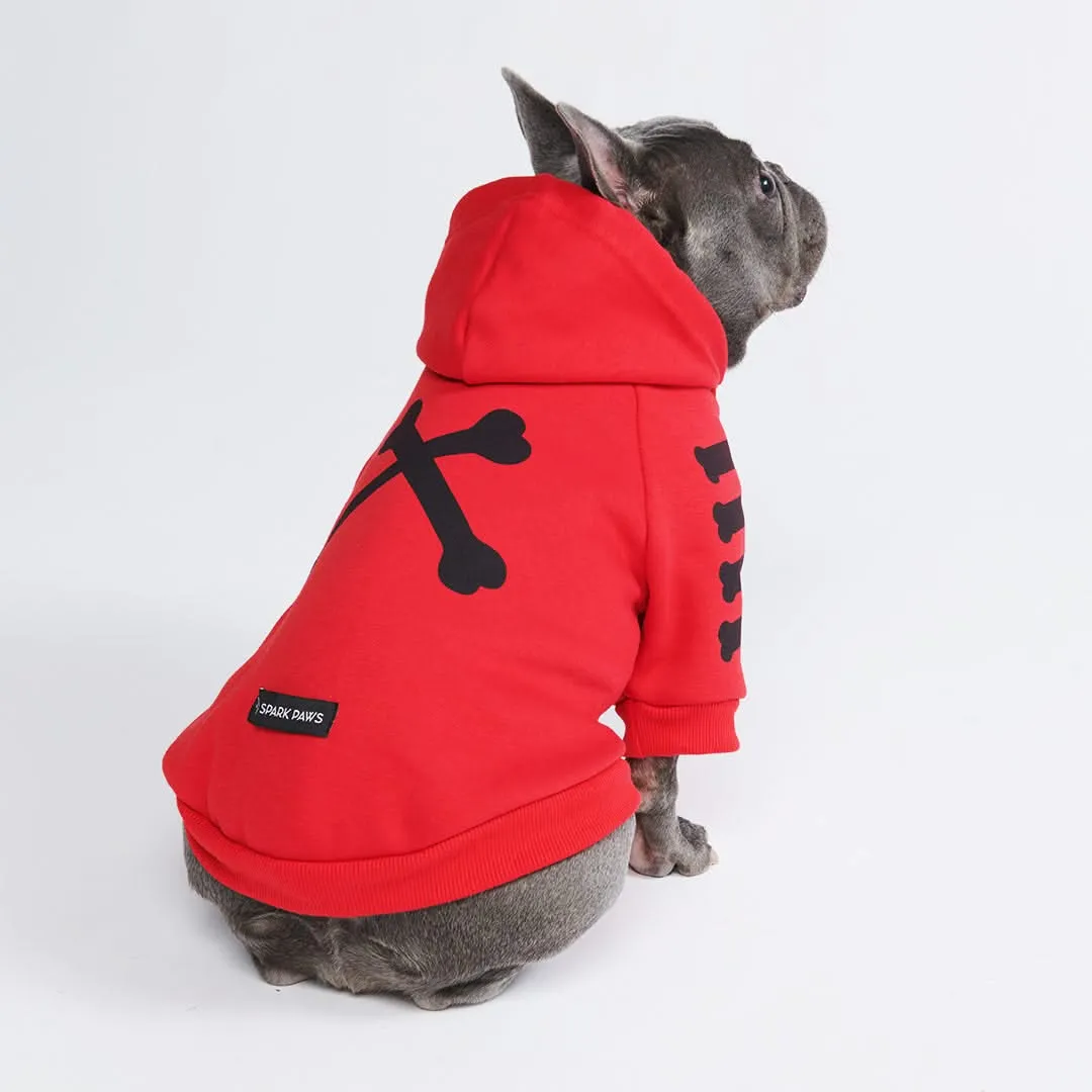 "WOOF" Dog Hoodie - Red