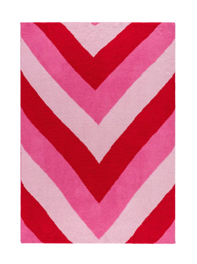 ROWAN CHEVRON THROW IN PINK