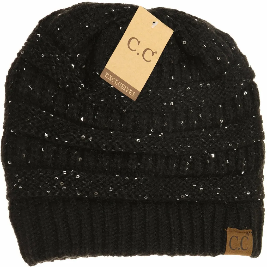 Sequin C.C Beanie HAT730