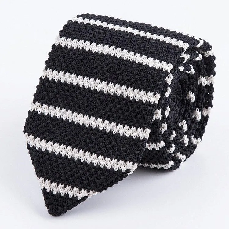 Striped Knitted Tie