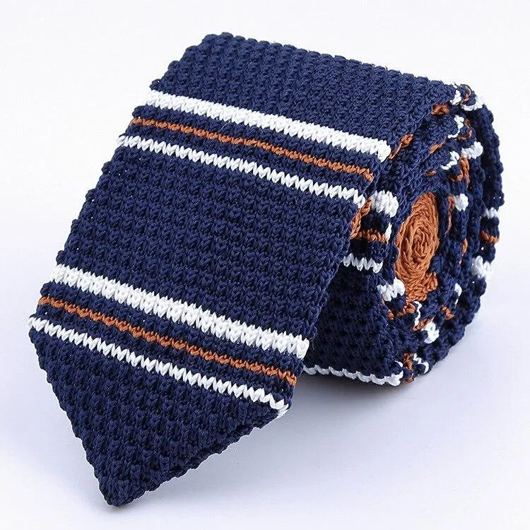 Striped Knitted Tie