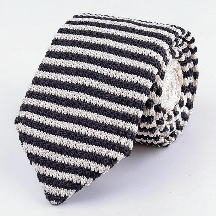 Striped Knitted Tie