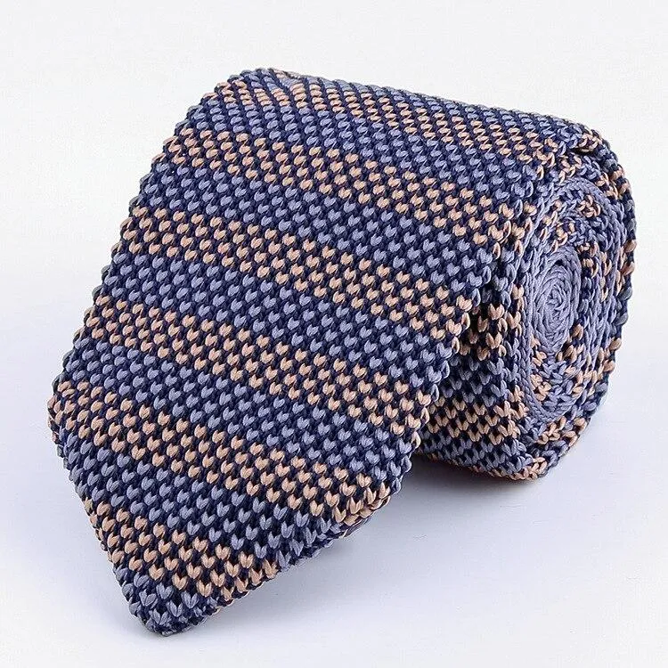 Striped Knitted Tie