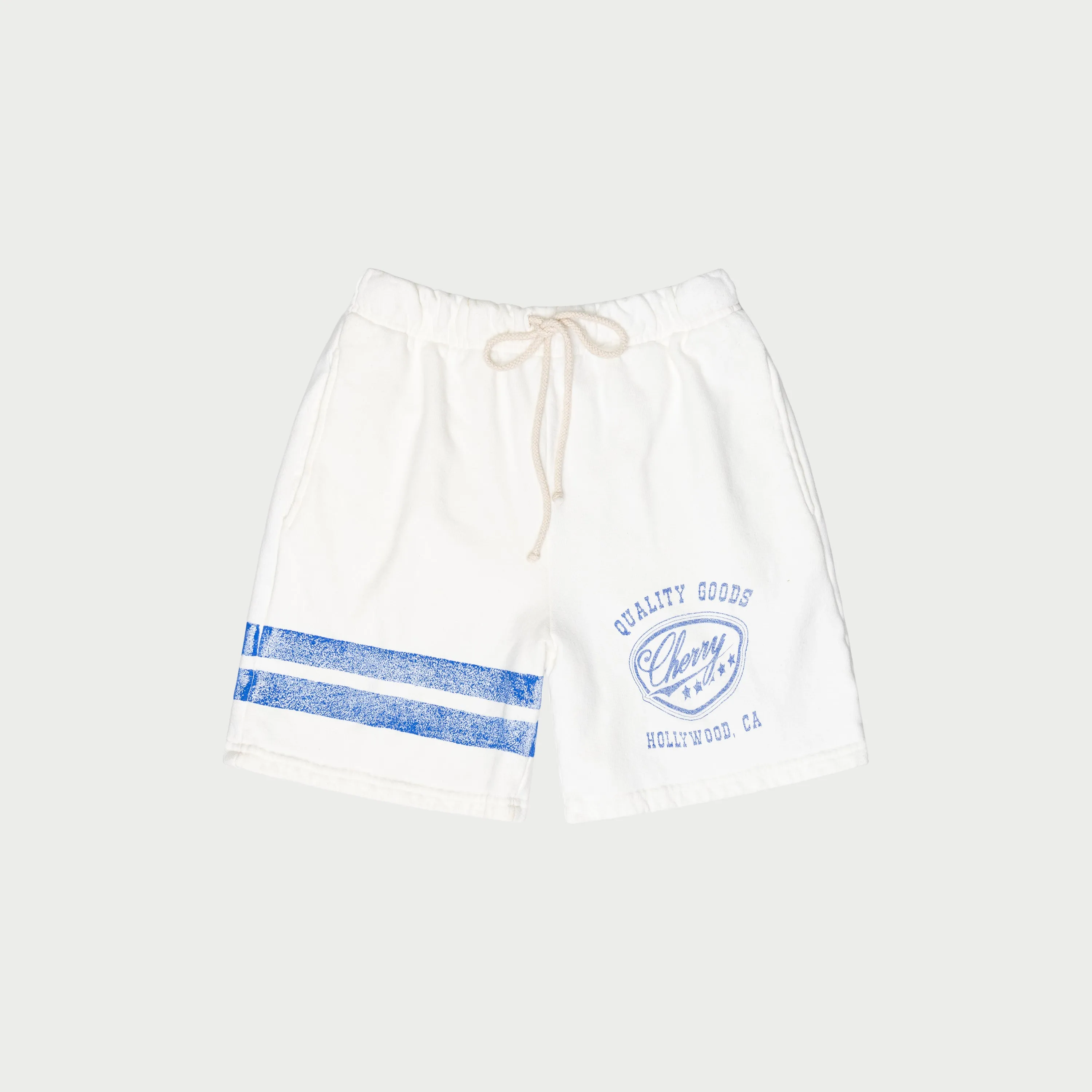 Striped Sweatshorts (Vintage White)