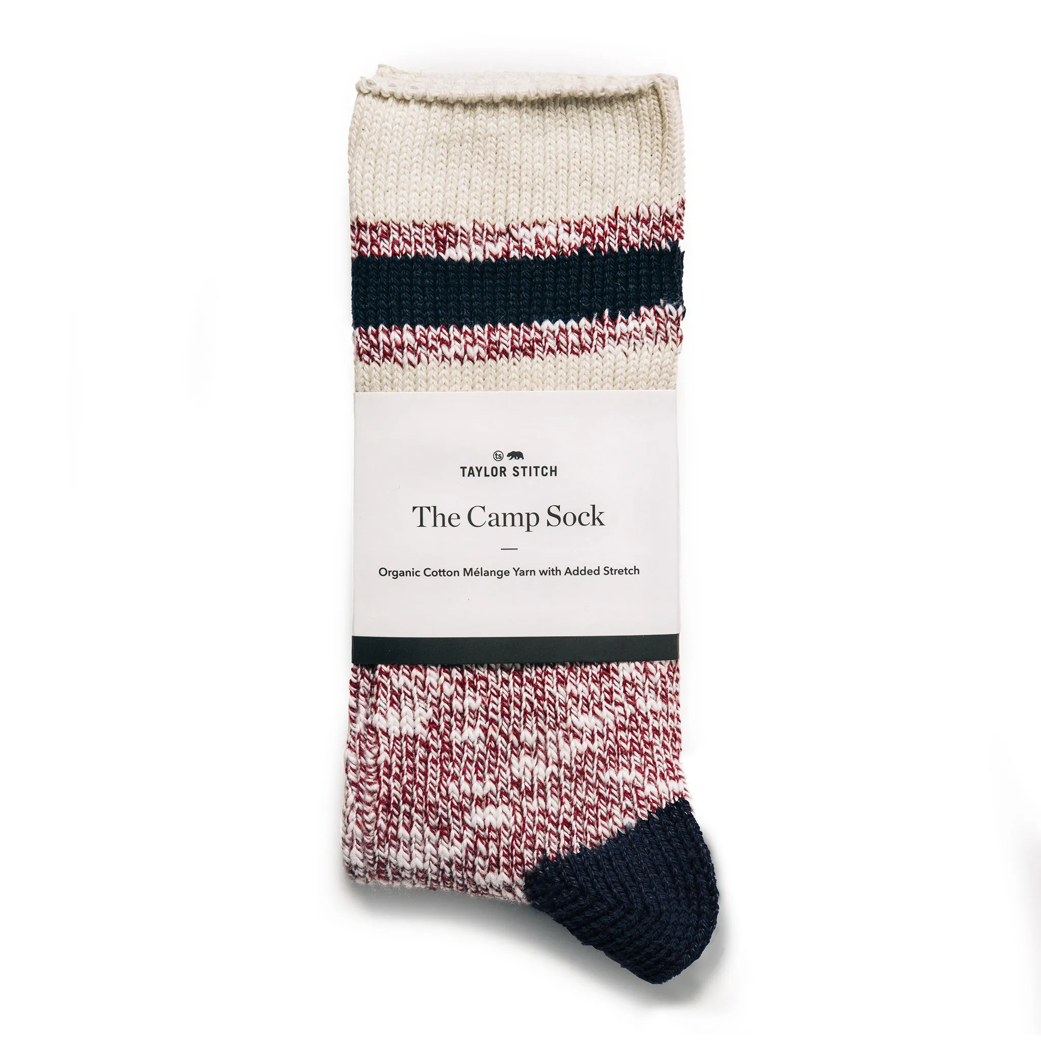 The Camp Sock in Heather Burgundy