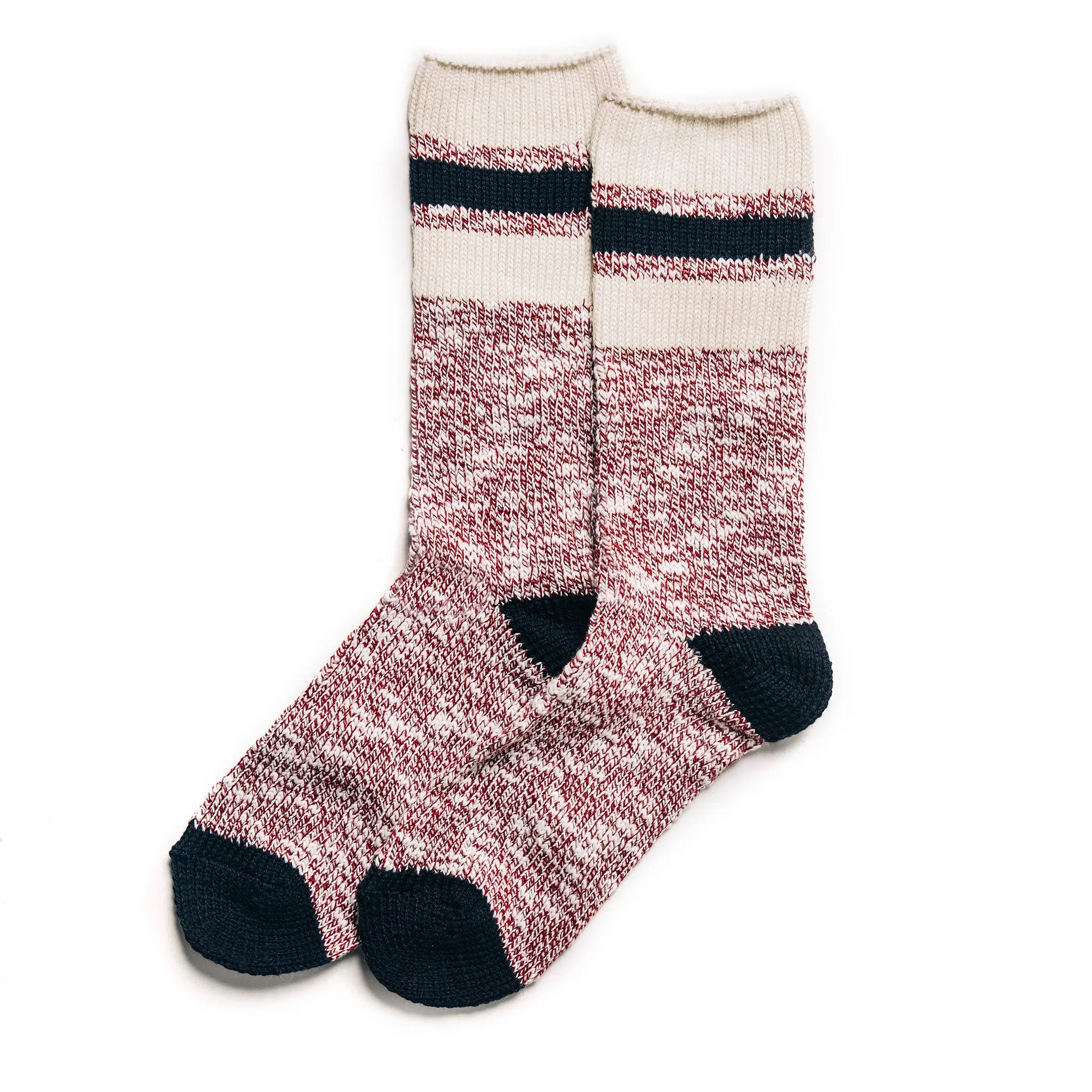 The Camp Sock in Heather Burgundy