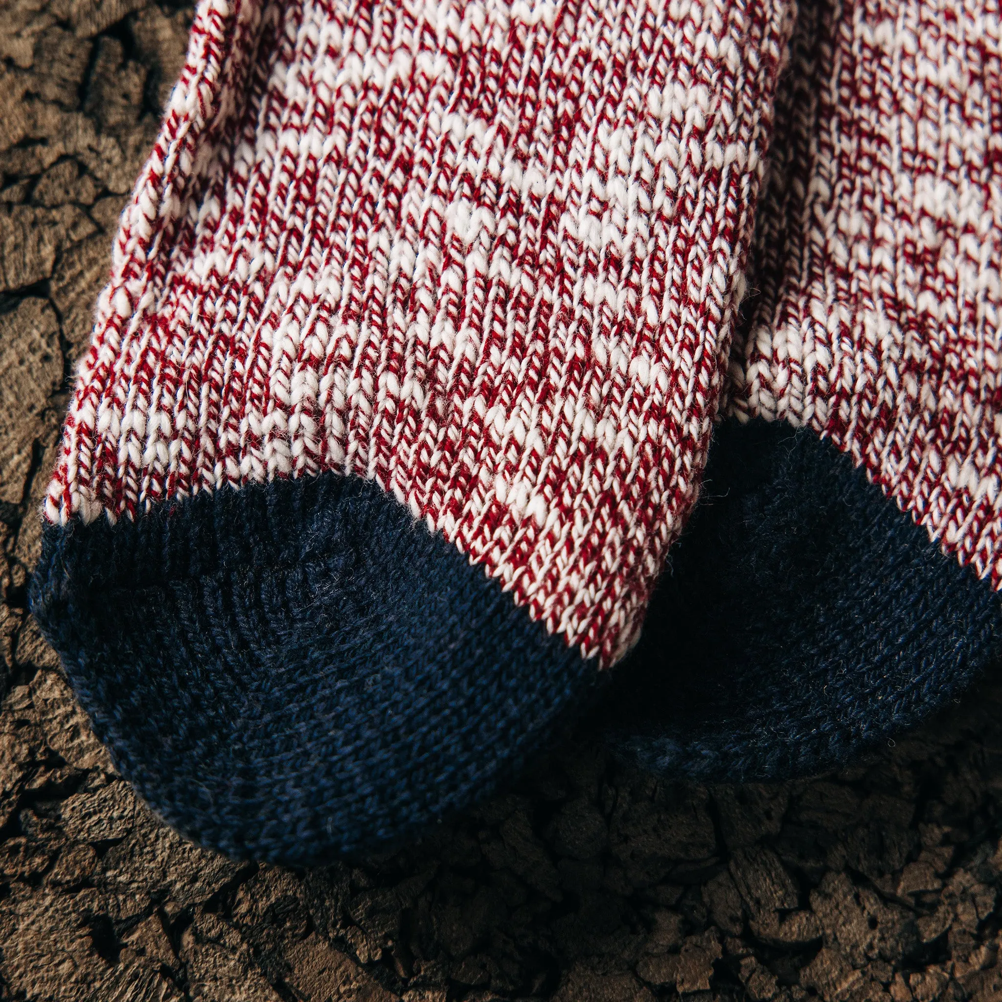 The Camp Sock in Heather Burgundy