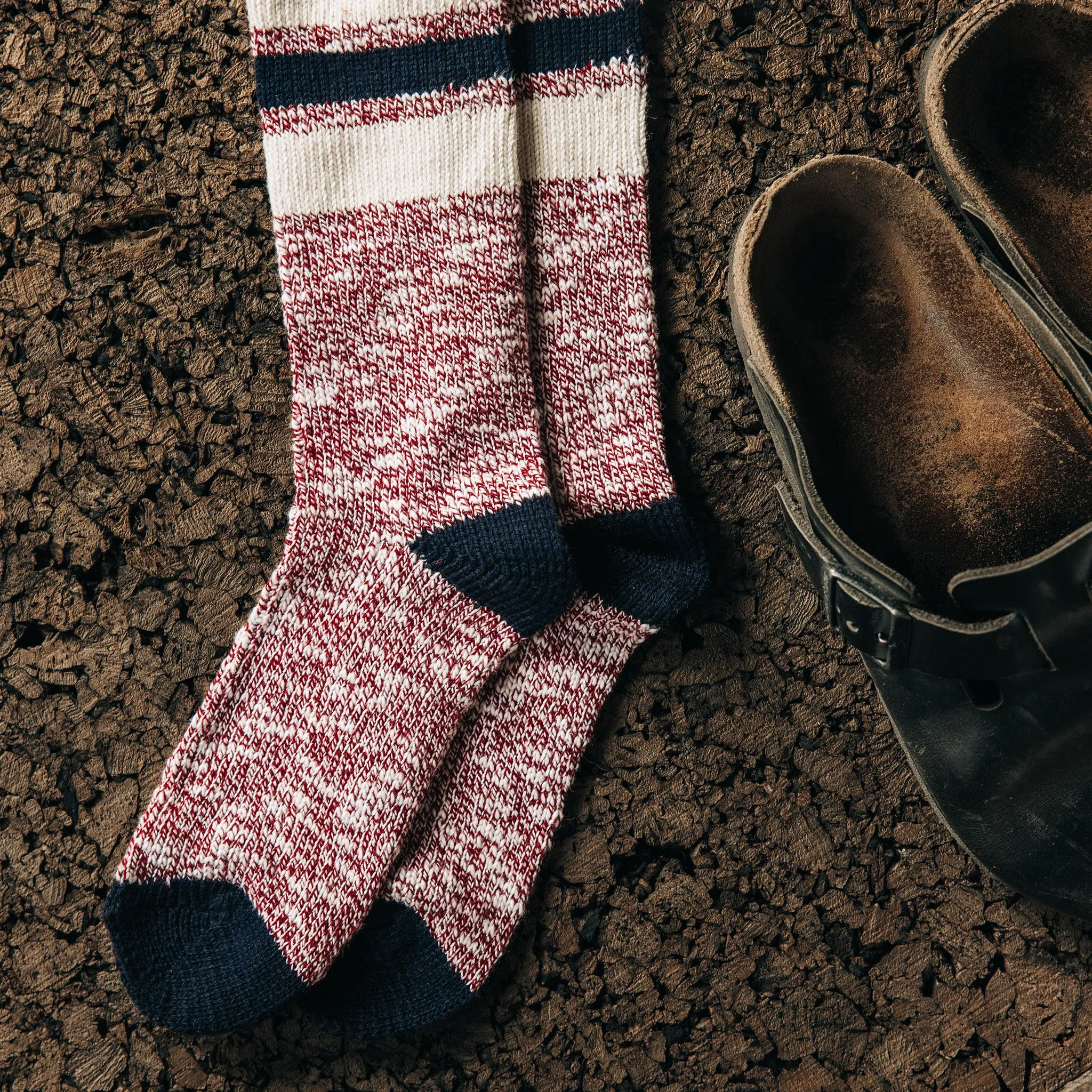 The Camp Sock in Heather Burgundy