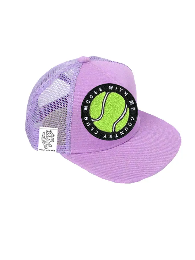 TODDLER Trucker Hat with Interchangeable Velcro Patch (Lavender)